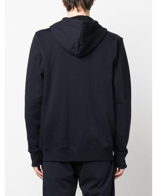Paul Smith Blue Logo Cotton Hoodie for men