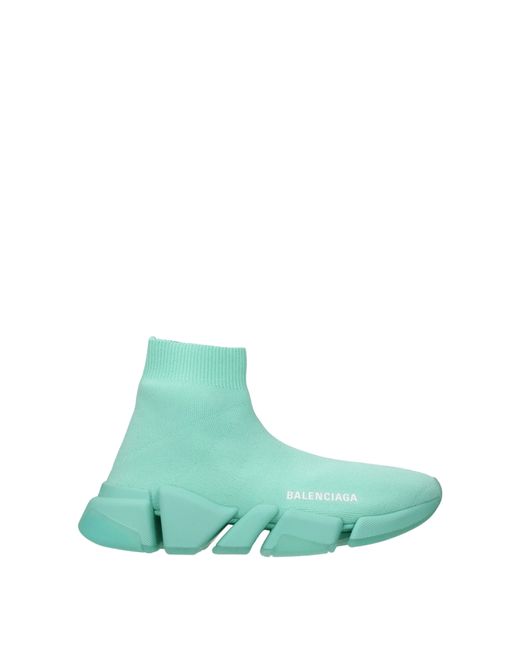 Balenciaga Green Sneakers Speed 2.0 Donna Tessuto Verde/Menta