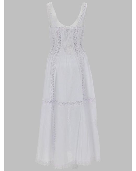 Charo Ruiz White Abito Lungo "Dafelle"