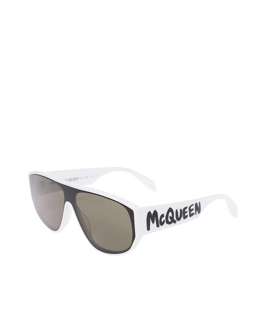 Alexander McQueen Gray Logo Sunglasses
