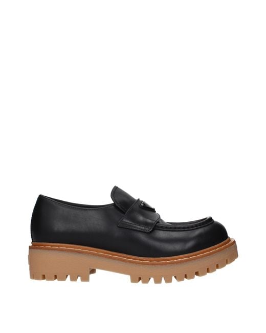 Prada Black Leather Loafers