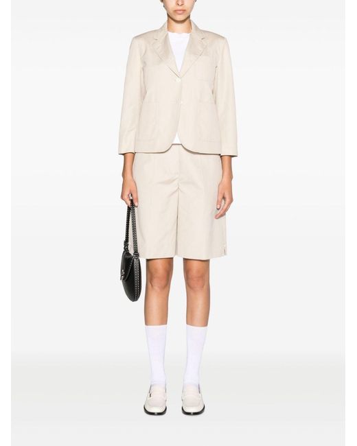 Thom Browne Natural Cropped Sportcoat Blazer