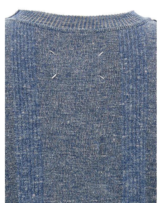 Maison Margiela Melange Weste in Blue für Herren