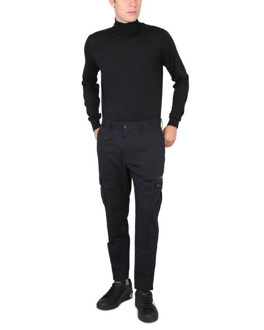 Dolce & Gabbana Black Maglia A Collo Alto Sweater for men
