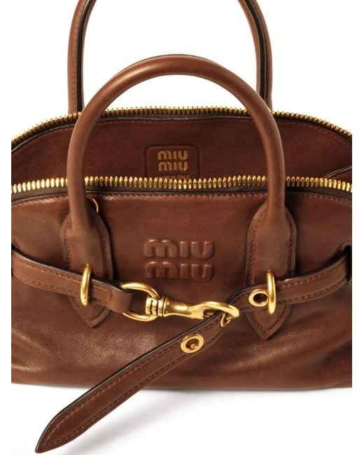 Miu Miu Brown Borse Nappa Aviator