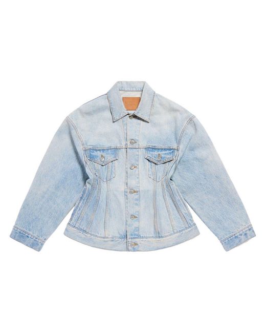 Balenciaga Blue Hourglass Denim Jacket