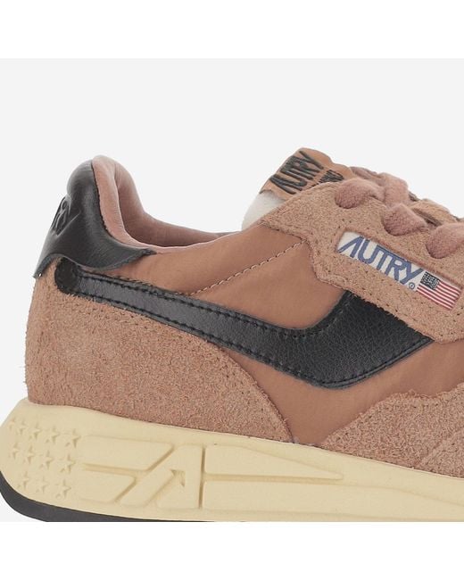 Autry Brown Padded Heel Running Sneakers