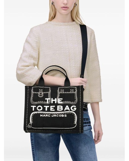 Marc Jacobs Middelgrote Tote Zak in het Black