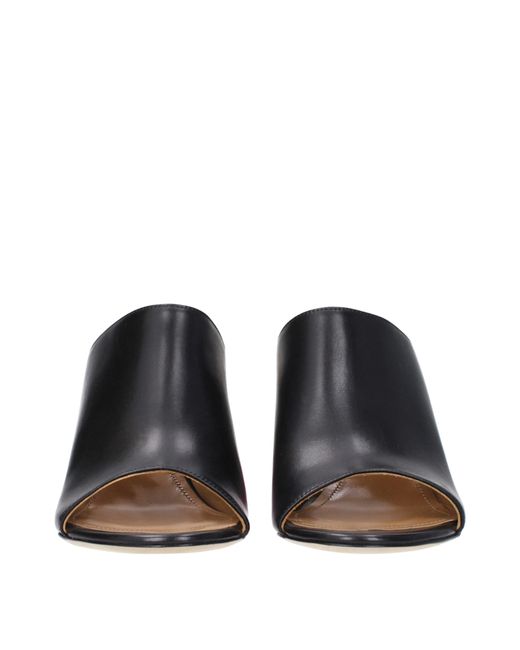 Loewe Black Nail Polish Leather Sandal