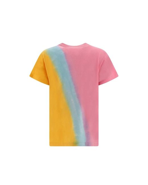 Chloé Pink T-Shirt mit Logo-Print