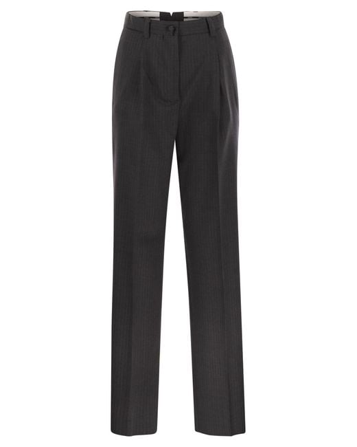 Weekend by Maxmara Black Salsa Straight Leg Trousers