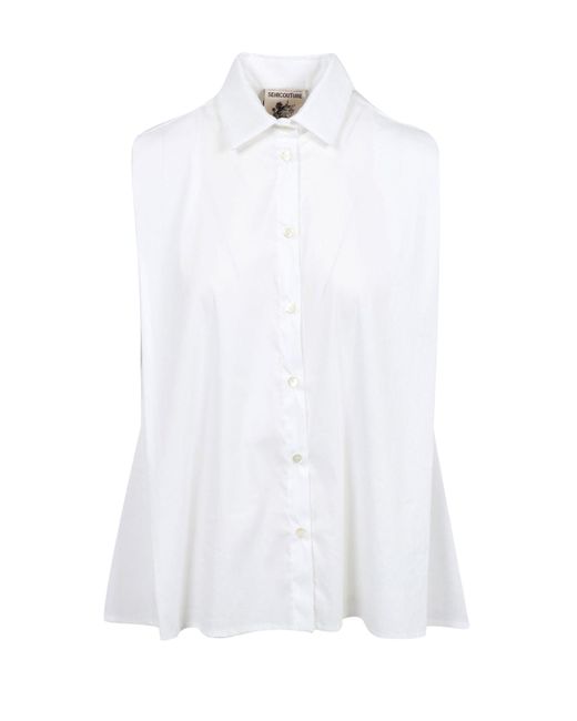 Semicouture Shirts Wit in het White