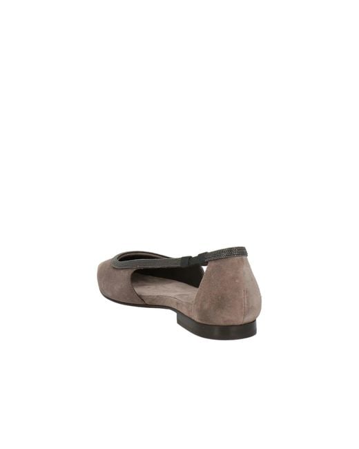 Brunello Cucinelli Brown Ballerinas