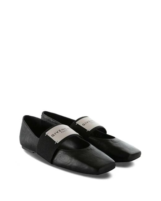 Givenchy Black Ballet Flats With Elastic Strap