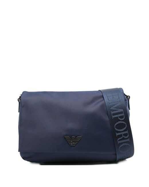 Emporio Armani Exclusive Blue Nylon Crossbody Bag