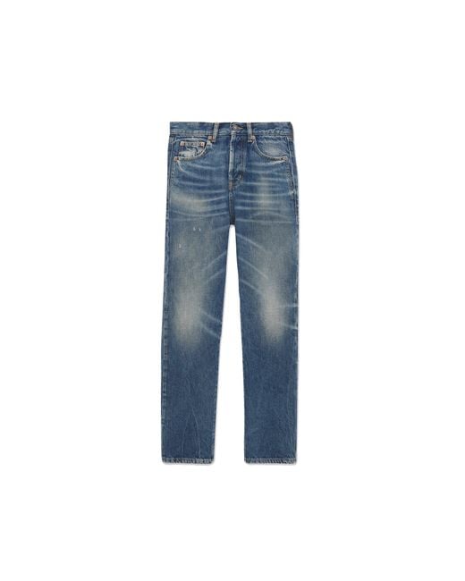 Saint Laurent Authentieke Slanke Jeans in het Blue
