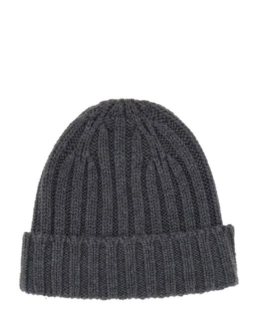 Aspesi Gray Beanie Hat
