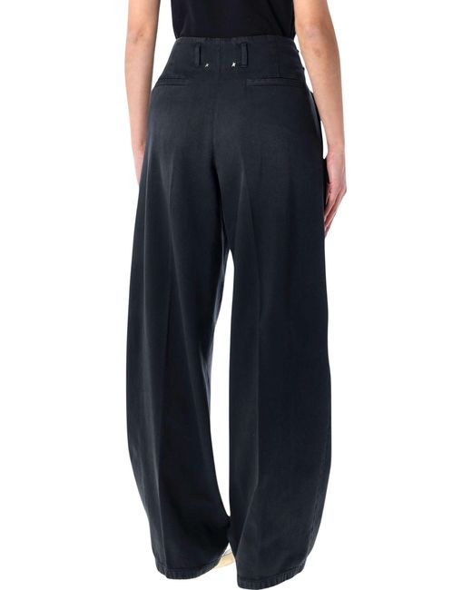 Golden Goose Deluxe Brand Black Flavia Wide-Leg Denim Pants