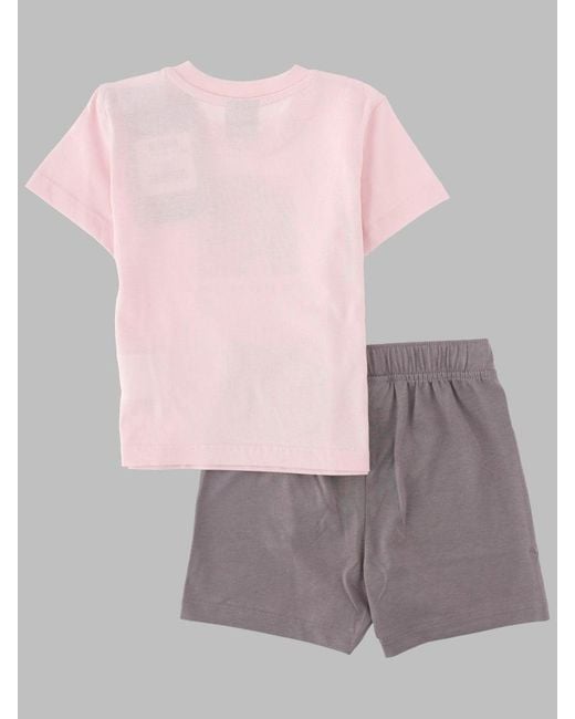 The North Face Pink Baby Box Nse Play Reg Short Set Pale Blossom/Transcende