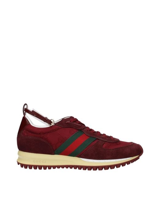 Gucci Red Sneakers Fabric