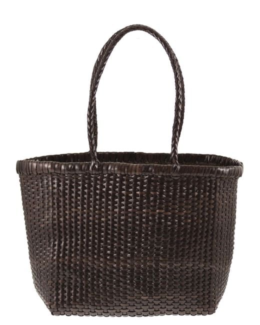 Dragon Black Weave Braided Leather Bag S