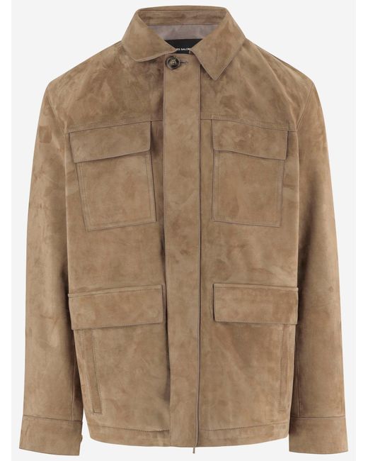 Yves Salomon Brown Suede Jacket