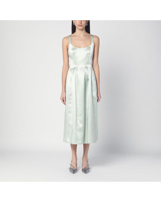 Philosophy Green Light Dress With Crossed Straps