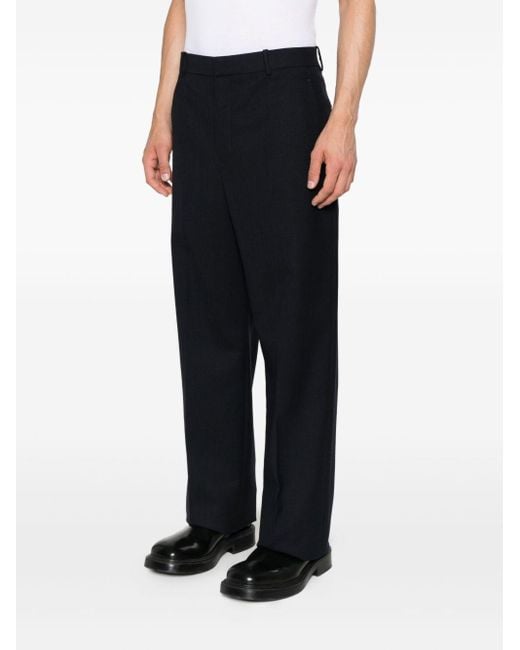 Pantalones de vestir de lana Saint Laurent de hombre de color Blue
