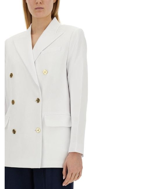 MICHAEL Michael Kors White Double-Breasted Jacket