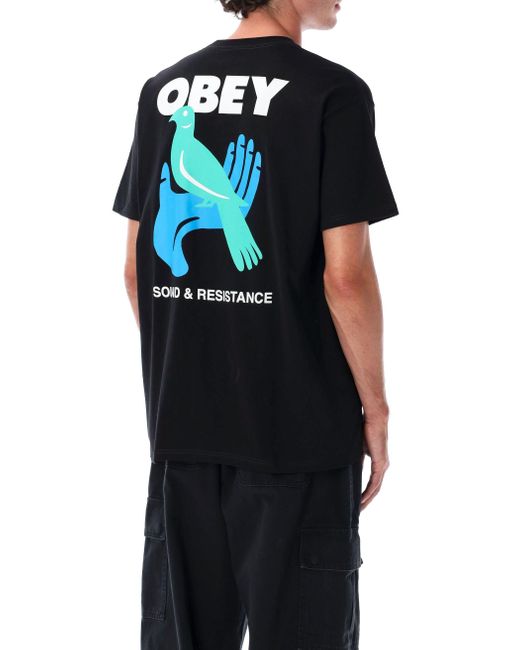 Obey Black T Shirts And Polos