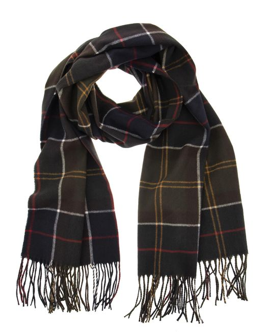 Barbour Black Stanway Tartan Scarf