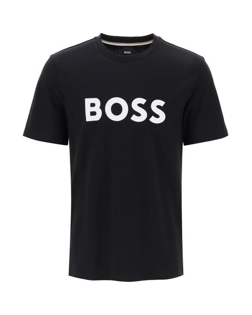 Boss Tiburt 354 Logo Print T -Shirt in Black für Herren