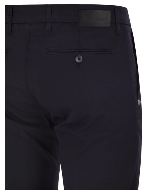 Re-hash Blue Tapered Fit Stretch Cotton And Lyocell Chinos