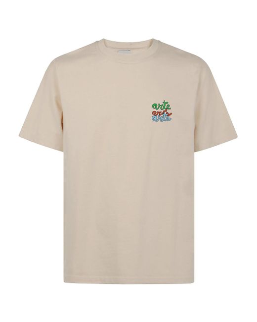 Arte' 3X ARTE Logo T -Shirt in White für Herren