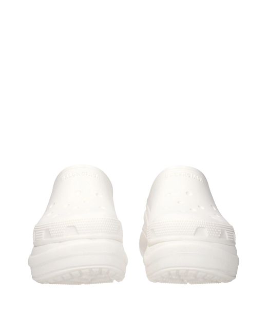 Balenciaga White Crocs Slides And Clogs Rubber