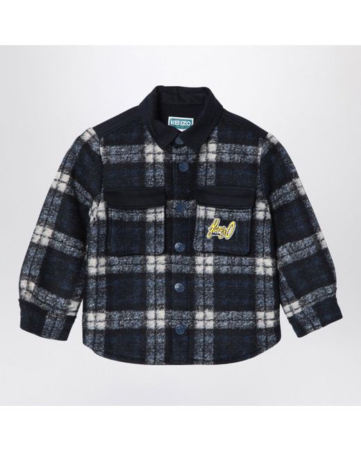 KENZO Blue Chequered Shirt for men