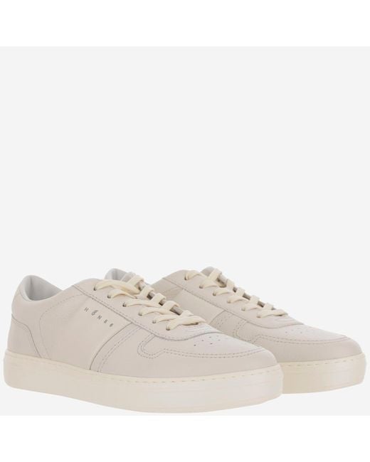 Hogan White H-Tv Leather Sneakers for men