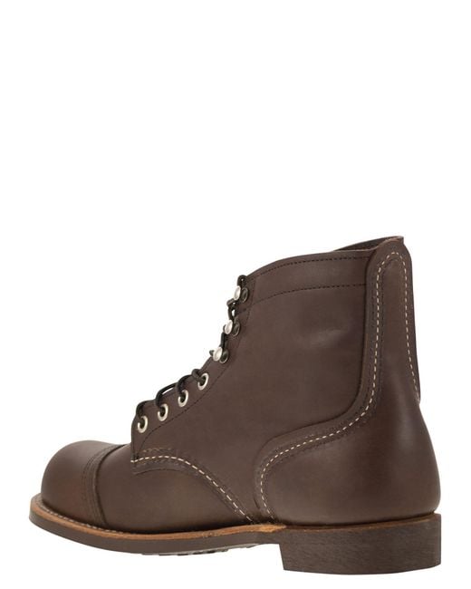 Red Wing Iron Ranger Amber Laced Boot in het Brown voor heren