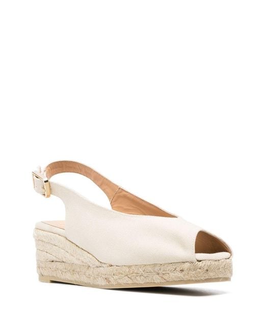 Castaner Natural Peeptoe-Espadrilles