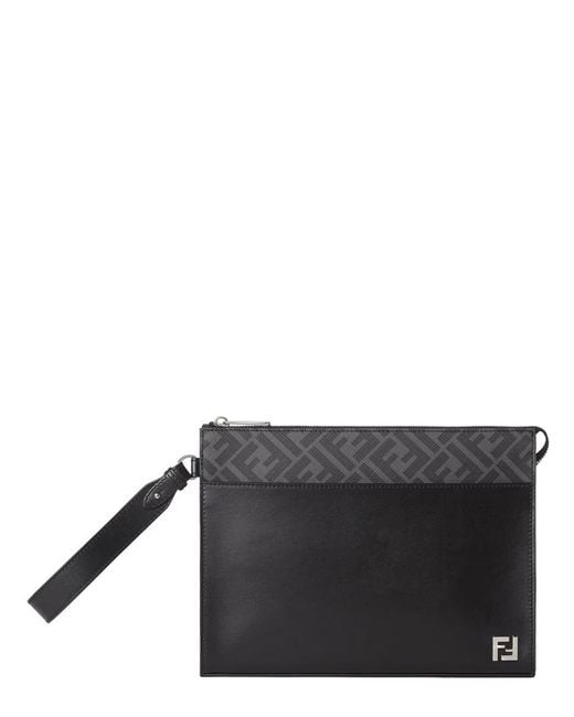 Fendi Black Clutch "Squared Ff" for men