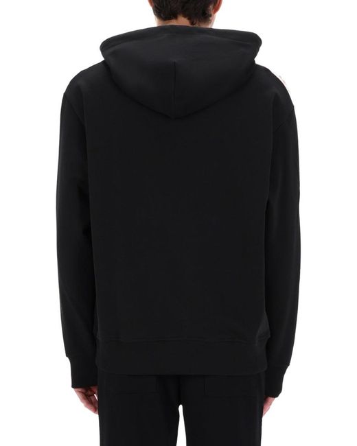 Versace Jeans Couture Black Felpa Con Logo E Cappuccio for men