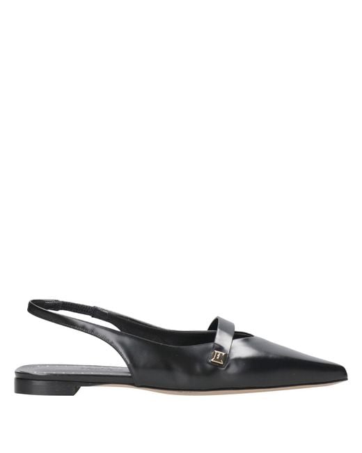 Max Mara Black Ballerina Shoes