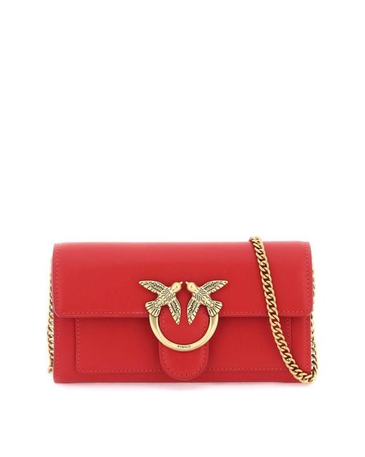 Borsa A Tracolla Love Bag Simply di Pinko in Red