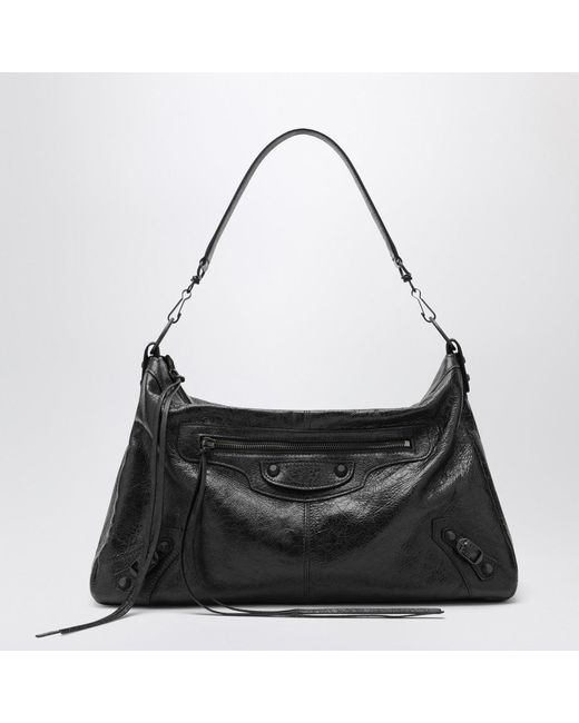 Balenciaga Black Medium Le City Moto Bag for men