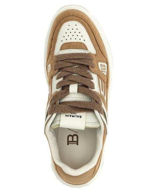 Balmain Natural 'B Court' Sneakers