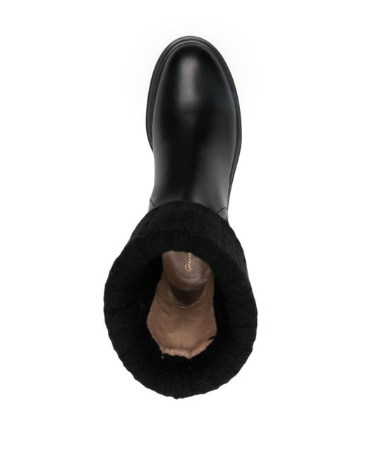 Gianvito Rossi Black Leather Chelsea Boots
