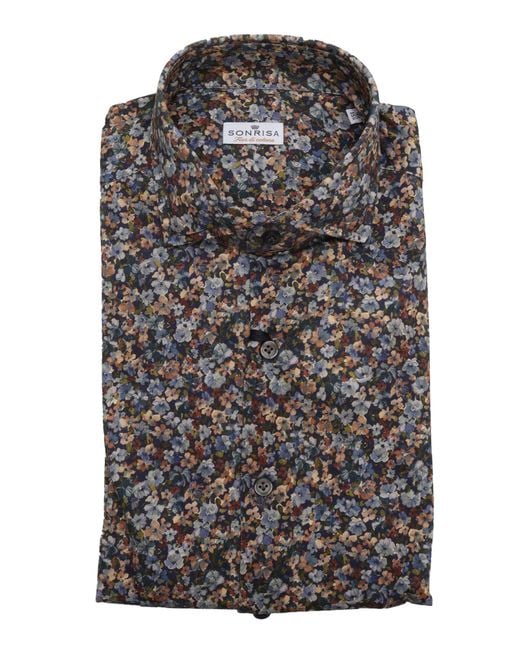Sonrisa Gray Shirt Cotton for men