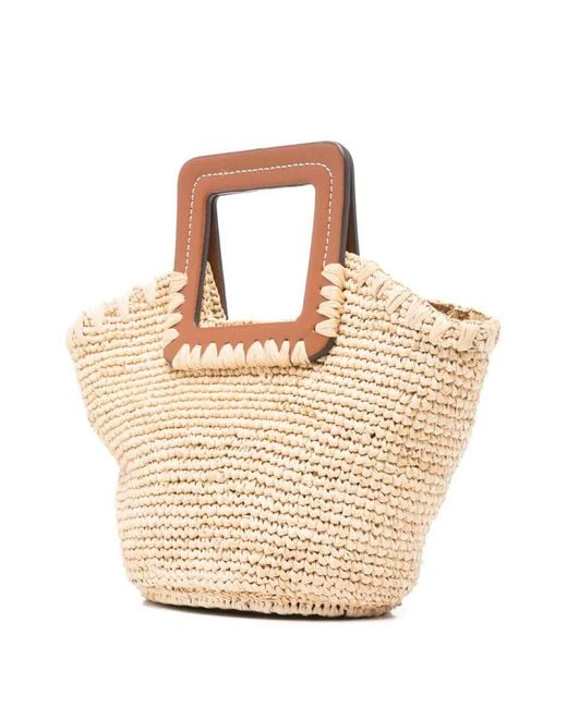 Staud White Shirley Mini Tote Bag