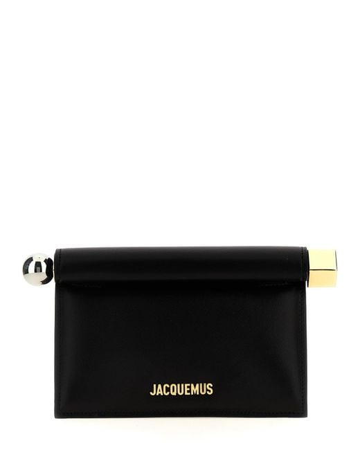 Jacquemus Black 'La Petite Pochette Rond Carré' Clutch