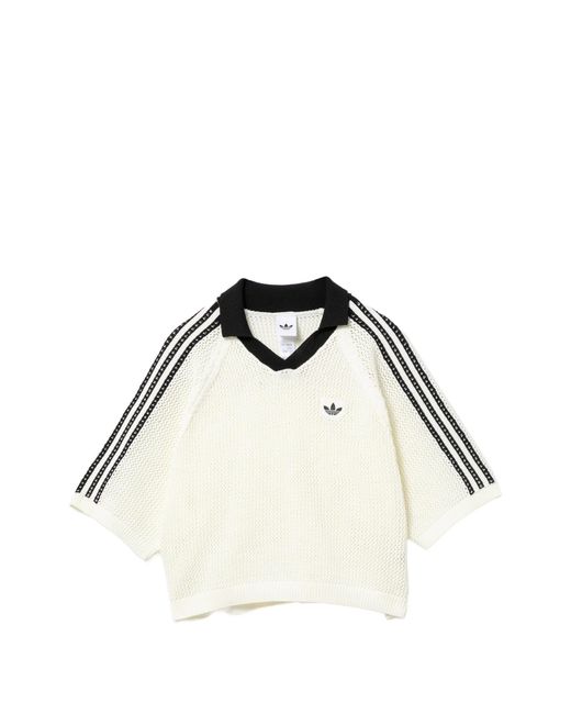 Adidas Gehaakte Top in het Natural